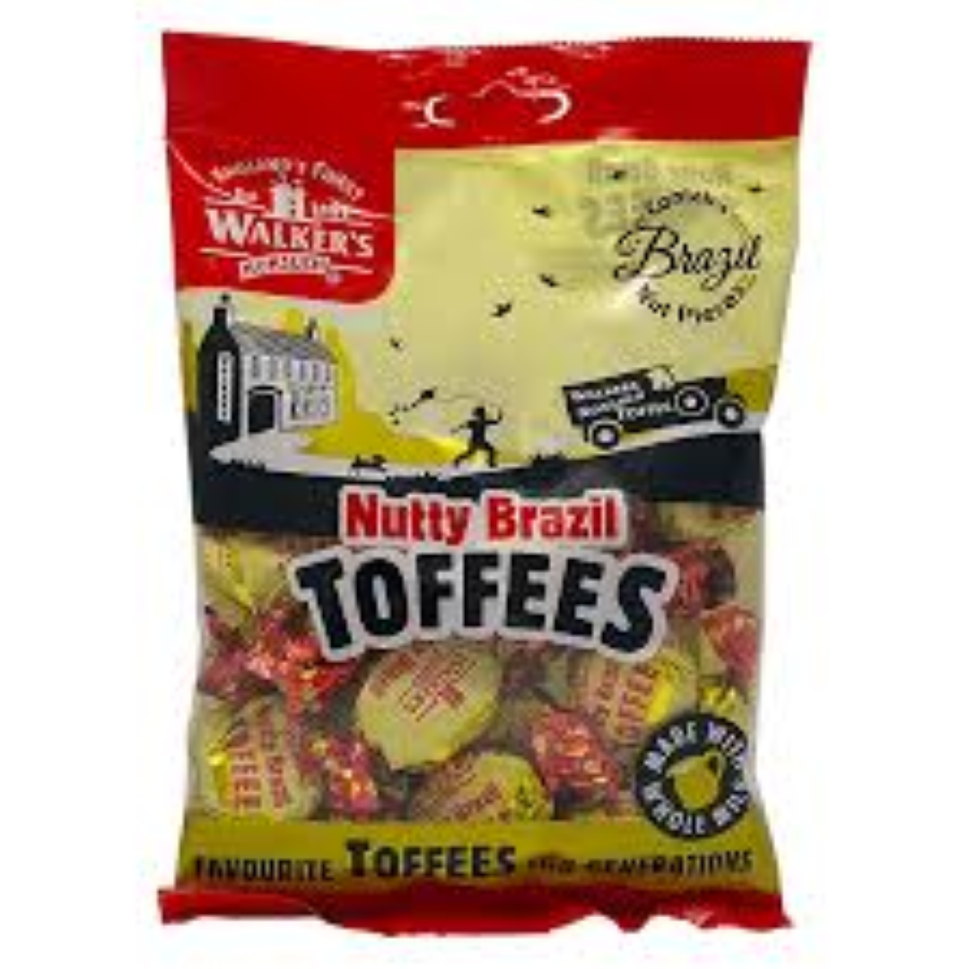 WALKERS NUTTY BRAZIL TOFFEES 150G